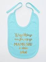 wszystkiego najlepszego mamusiu z własnym tekstem śliniak niemowlęcy kolor miętowy 202