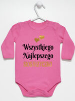 wszystkiego najlepszego siostrzyczko z sercami body z długim rękawem kolor ciemny różowy 257