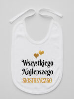 wszystkiego najlepszego siostrzyczko z sercami śliniak niemowlęcy kolor biały 257 wszystkiego najlepszego siostrzyczko z sercami śliniak niemowlęcy kolor biały 257