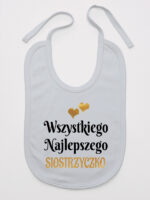 wszystkiego najlepszego siostrzyczko z sercami śliniak niemowlęcy kolor szary 257 wszystkiego najlepszego siostrzyczko z sercami śliniak niemowlęcy kolor szary 257
