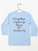 wszystkiego najlepszego tatusiu kocham cię koszulka z długim rękawem kolor błękitny 244