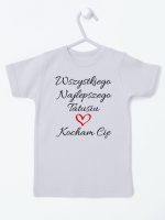 wszystkiego najlepszego tatusiu kocham cię koszulka z krótkim rękawem kolor szary 244