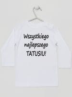 wszystkiego najlepszego tatusiu koszulka z długim rękawem kolor biały 045