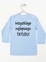 wszystkiego najlepszego tatusiu koszulka z długim rękawem kolor błękitny 045