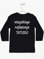wszystkiego najlepszego tatusiu koszulka z długim rękawem kolor czarny 045
