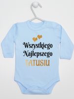 wszystkiego najlepszego tatusiu z sercami body z długim rękawem kolor błękitny 210