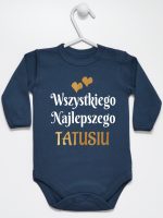 wszystkiego najlepszego tatusiu z sercami body z długim rękawem kolor granatowy 210