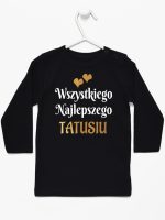 wszystkiego najlepszego tatusiu z sercami koszulka z długim rękawem kolor czarny 210