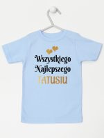 wszystkiego najlepszego tatusiu z sercami koszulka z krótkim rękawem kolor błękitny 210