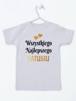 wszystkiego najlepszego tatusiu z sercami koszulka z krótkim rękawem kolor szary 210