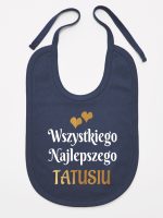 wszystkiego najlepszego tatusiu z sercami śliniak niemowlęcy kolor granatowy 210