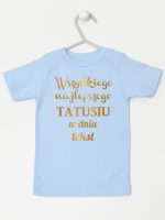 wszystkiego najlepszego tatusiu z własnym tekstem koszulka z krótkim rękawem kolor błękitny 201