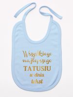 wszystkiego najlepszego tatusiu z własnym tekstem śliniak niemowlęcy kolor błękitny 201