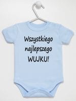 wszystkiego najlepszego wujku body z krótkim rękawem kolor błękitny 049 wszystkiego najlepszego wujku body z krótkim rękawem kolor błękitny 049