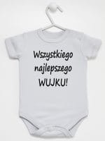 wszystkiego najlepszego wujku body z krótkim rękawem kolor szary 049 wszystkiego najlepszego wujku body z krótkim rękawem kolor szary 049