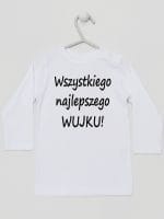 wszystkiego najlepszego wujku koszulka z długim rękawem kolor biały 049