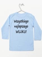 wszystkiego najlepszego wujku koszulka z długim rękawem kolor błękitny 049