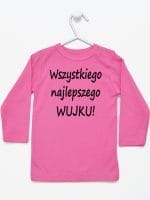 wszystkiego najlepszego wujku koszulka z długim rękawem kolor ciemny różowy 049