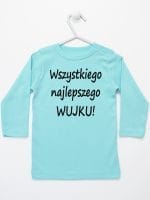 wszystkiego najlepszego wujku koszulka z długim rękawem kolor miętowy 049