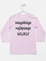 wszystkiego najlepszego wujku koszulka z długim rękawem kolor różowy 049