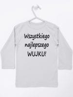 wszystkiego najlepszego wujku koszulka z długim rękawem kolor szary 049