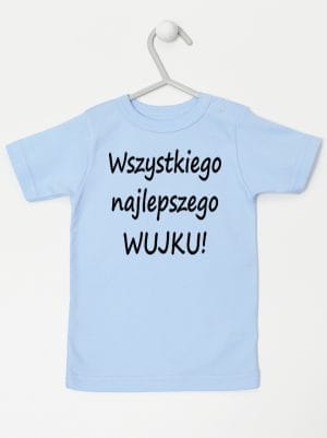 wszystkiego najlepszego wujku koszulka z krótkim rękawem kolor błękitny 049