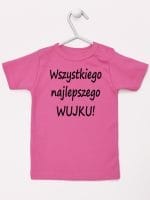wszystkiego najlepszego wujku koszulka z krótkim rękawem kolor ciemny różowy 049