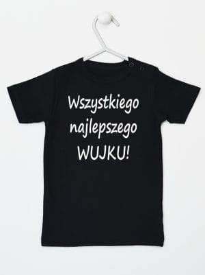 wszystkiego najlepszego wujku koszulka z krótkim rękawem kolor czarny 049