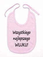 wszystkiego najlepszego wujku śliniak niemowlęcy kolor różowy 049