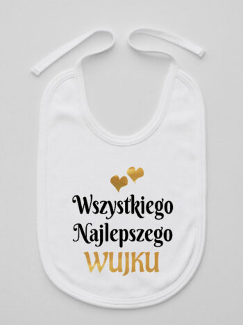 wszystkiego najlepszego wujku z sercami śliniak niemowlęcy kolor biały 253