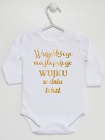 wszystkiego najlepszego wujku z twoim tekstem body z długim rękawem kolor biały 207