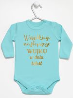 wszystkiego najlepszego wujku z twoim tekstem body z długim rękawem kolor miętowy 207