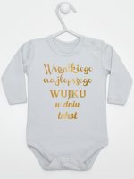 wszystkiego najlepszego wujku z twoim tekstem body z długim rękawem kolor szary 207