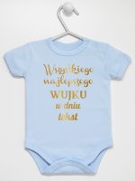 wszystkiego najlepszego wujku z twoim tekstem body z krótkim rękawem kolor błękitny 207