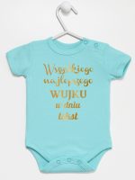 wszystkiego najlepszego wujku z twoim tekstem body z krótkim rękawem kolor miętowy 207