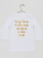 wszystkiego najlepszego wujku z twoim tekstem koszulka z długim rękawem kolor biały 207