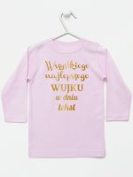 wszystkiego najlepszego wujku z twoim tekstem koszulka z długim rękawem kolor różowy 207
