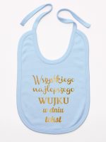 wszystkiego najlepszego wujku z twoim tekstem śliniak niemowlęcy kolor błękitny 207