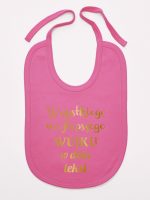 wszystkiego najlepszego wujku z twoim tekstem śliniak niemowlęcy kolor ciemny różowy 207