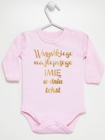 wszystkiego najlepszego z twoim tekstem body z długim rękawem kolor różowy 208 wszystkiego najlepszego z twoim tekstem body z długim rękawem kolor różowy 208