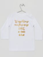 wszystkiego najlepszego z twoim tekstem koszulka z długim rękawem kolor biały 208