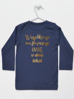 wszystkiego najlepszego z twoim tekstem koszulka z długim rękawem kolor granatowy 208