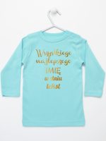 wszystkiego najlepszego z twoim tekstem koszulka z długim rękawem kolor miętowy 208