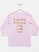 wszystkiego najlepszego z twoim tekstem koszulka z długim rękawem kolor różowy 208
