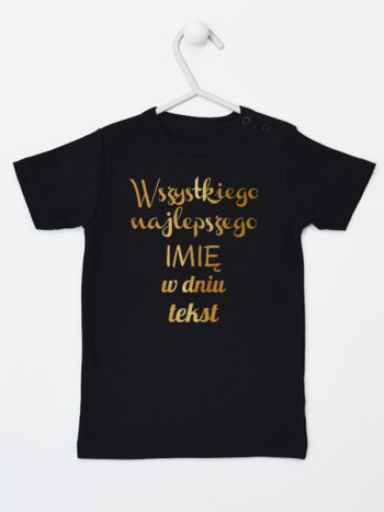 wszystkiego najlepszego z twoim tekstem koszulka z krótkim rękawem kolor czarny 208