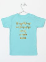 wszystkiego najlepszego z twoim tekstem koszulka z krótkim rękawem kolor miętowy 208