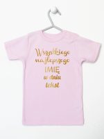 wszystkiego najlepszego z twoim tekstem koszulka z krótkim rękawem kolor różowy 208