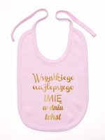 wszystkiego najlepszego z twoim tekstem śliniak niemowlęcy kolor różowy 208