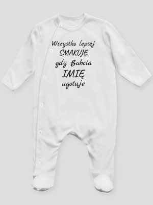 wszystko lepiej smakuje jak babcia ugotuje  pajacyk śpioszek ze stópkami 143