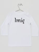 z imieniem niemowlaka koszulka z długim rękawem kolor biały 098